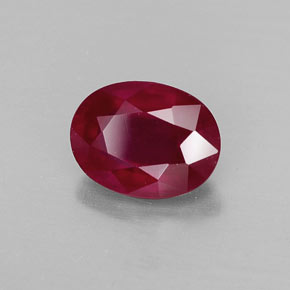 Rubino naturale rosso da 1,83 ct, taglio ovale, VS-SI