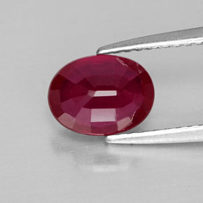 Rubino naturale rosso da 1,83 ct, taglio ovale, VS-SI