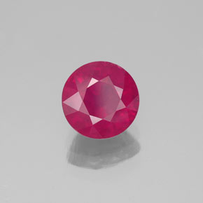 Rubino naturale rosso da 1,88 ct, taglio rotondo, VS-SI
