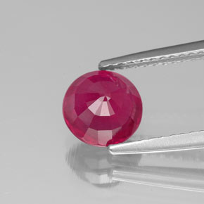 Rubino naturale rosso da 1,88 ct, taglio rotondo, VS-SI