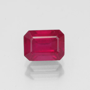 Rubino naturale rosso da 1,52 ct, taglio smeraldo, VS-SI