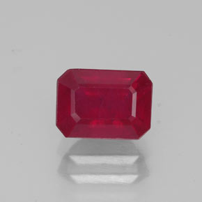 Rubino naturale rosso da 1,69 ct, taglio smeraldo, VS-SI