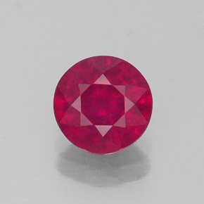 Rubino naturale rosso da 1,47 ct, taglio rotondo, VS-SI