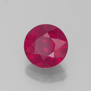 Rubino naturale rosso da 1,47 ct, taglio rotondo, VS-SI