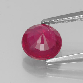 Rubino naturale rosso da 1,47 ct, taglio rotondo, VS-SI
