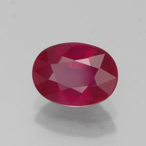 Rubino naturale rosso da 1,86 ct, taglio ovale, VS-SI