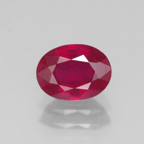 Rubino naturale rosso da 1,64 ct, taglio ovale, SI