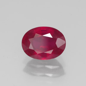 Rubino naturale rosso da 1,64 ct, taglio ovale, SI