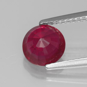 Rubino naturale rosso da 1,51 ct, taglio rotondo, VS-SI