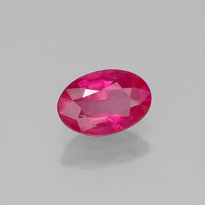 Rubino naturale rosso da 0,32 ct, taglio ovale, VS-SI