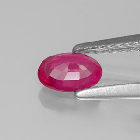 Rubino naturale rosso da 0,32 ct, taglio ovale, VS-SI