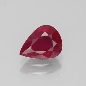 Rubino naturale rosso da 1,07 ct, taglio a pera, VS-SI