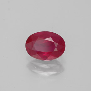 Rubino naturale rosso da 0,89 ct, taglio ovale, VS-SI