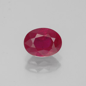 Rubino naturale rosso da 1,12 ct, taglio ovale, VS-SI