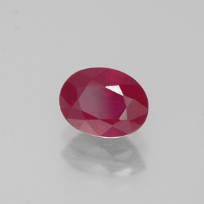 Rubino naturale rosso da 1,12 ct, taglio ovale, VS-SI