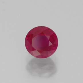Rubino naturale rosso da 1,08 ct, taglio rotondo, VS-SI