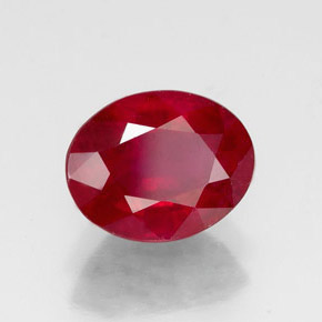 Rubino naturale rosso da 2,49 ct, taglio ovale, VS-SI