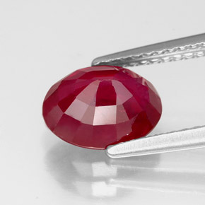 Rubino naturale rosso da 2,49 ct, taglio ovale, VS-SI