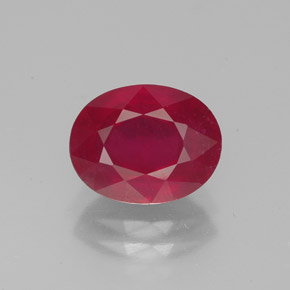 Rubino naturale rosso da 2,81 ct, taglio ovale, VS-SI
