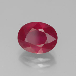 Rubino naturale rosso da 2,81 ct, taglio ovale, VS-SI