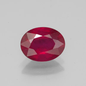 Rubino naturale rosso da 1,93 ct, taglio ovale, VS-SI