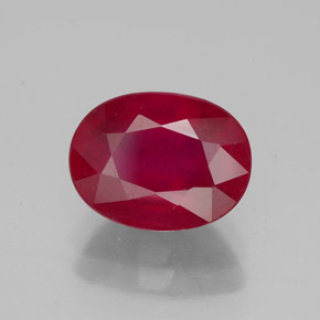 Rubino naturale rosso da 2,85 ct, taglio ovale, VS-SI
