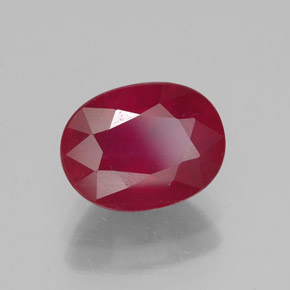 Rubino naturale rosso da 2,85 ct, taglio ovale, VS-SI