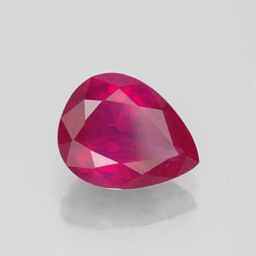 Rubino naturale rosso da 1,85 ct, taglio a pera, VS-SI