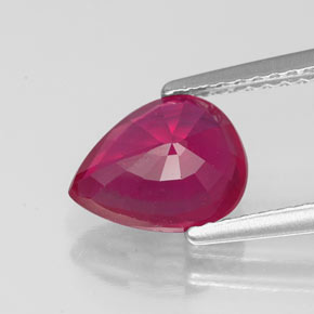 Rubino naturale rosso da 1,85 ct, taglio a pera, VS-SI