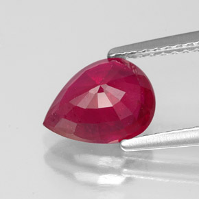 Rubino naturale rosso da 2,03 ct, taglio a pera, VS-SI
