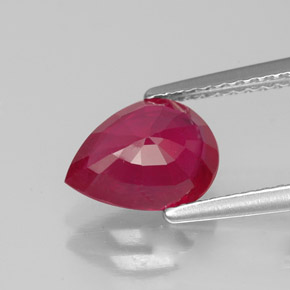 Rubino naturale rosso da 1,92 ct, taglio a pera, VS-SI