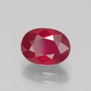Rubino naturale rosso da 1,90 ct, taglio ovale, VS-SI