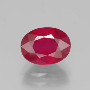 Rubino naturale rosso da 2,22 ct, taglio ovale, VS-SI