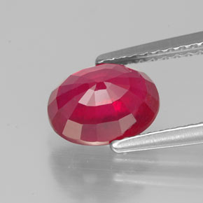Rubino naturale rosso da 2,22 ct, taglio ovale, VS-SI