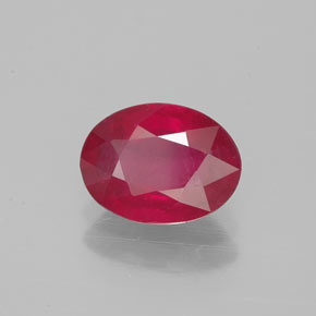 Rubino naturale rosso da 1,39 ct, taglio ovale, VS-SI