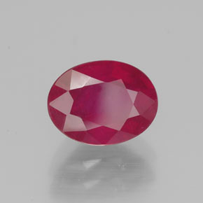 Rubino naturale rosso da 1,91 ct, taglio ovale, VS-SI