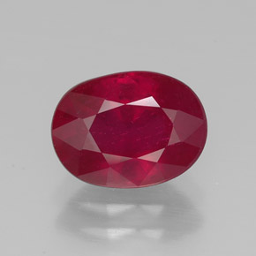 Rubino naturale rosso da 2,48 ct, taglio ovale, VS-SI
