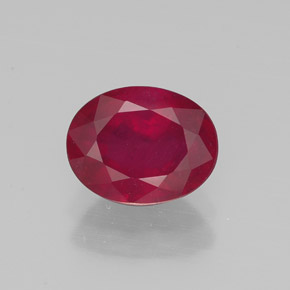 Rubino naturale rosso da 1,78 ct, taglio ovale, VS-SI