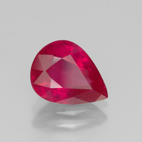 Rubino naturale rosso da 1,83 ct, taglio a pera, VS-SI