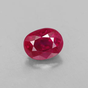 Rubino naturale rosso da 0,97 ct, taglio ovale, VS-SI