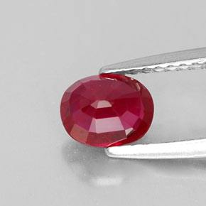 Rubino naturale rosso viola da 1,03 ct, taglio ovale, VS-SI