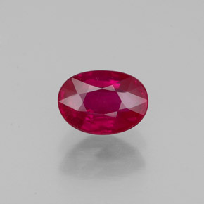 Rubino naturale rosso da 0,95 ct, taglio ovale, VS-SI