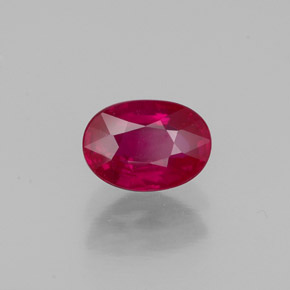 Rubino naturale rosso da 0,95 ct, taglio ovale, VS-SI