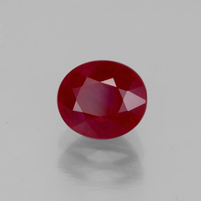Rubino naturale rosso da 1,43 ct, taglio ovale, VS-SI