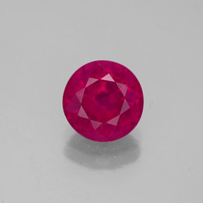 Rubino naturale rosso da 1,75 ct, taglio rotondo, VS-SI