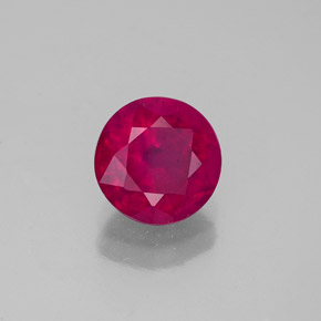 Rubino naturale rosso da 1,75 ct, taglio rotondo, VS-SI