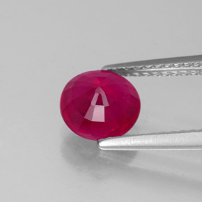 Rubino naturale rosso da 1,75 ct, taglio rotondo, VS-SI