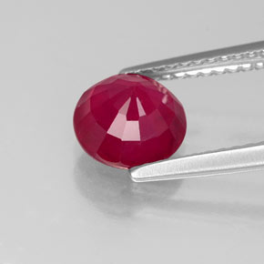Rubino naturale rosso da 1,89 ct, taglio rotondo, VS-SI