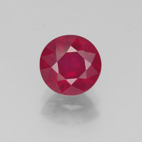 Rubino naturale rosso da 1,87 ct, taglio rotondo, VS-SI