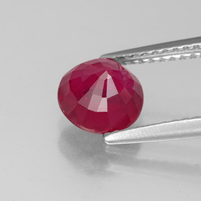 Rubino naturale rosso da 1,87 ct, taglio rotondo, VS-SI